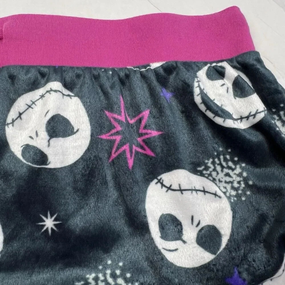 Disney Nightmare Before Christmas Black Pink Cozy Lounge PJ Bottoms Women XXL